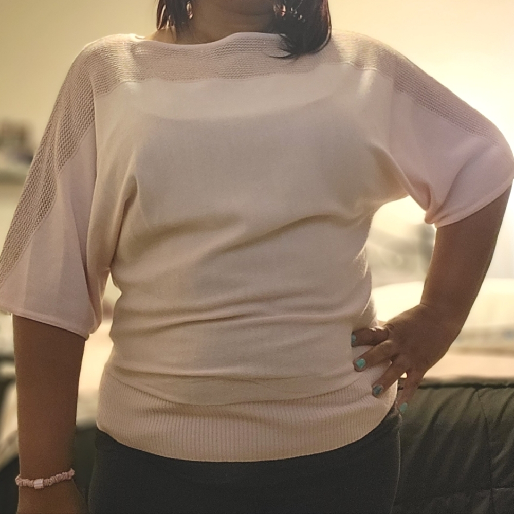 NY & Company Pink Dolman Sleeve Sweater